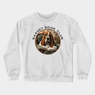 Basset Hound Gifts for Book Lovers Crewneck Sweatshirt